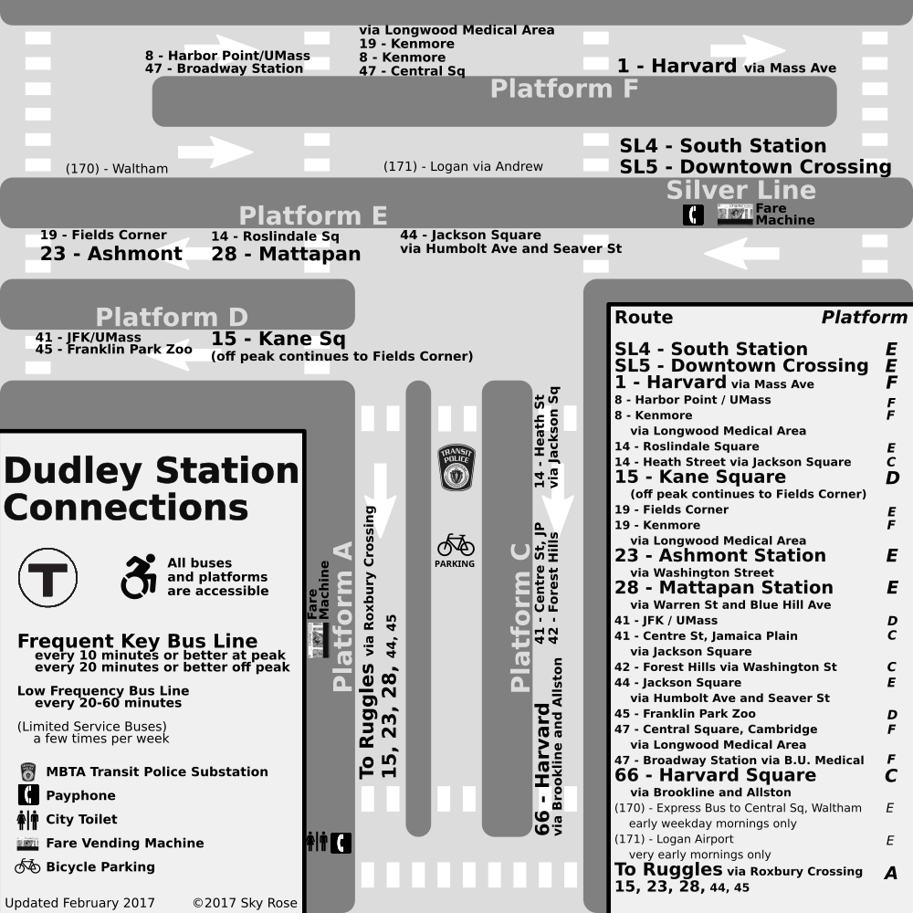 Grayscale map of Dudley Station by Sky Rose, February 2017