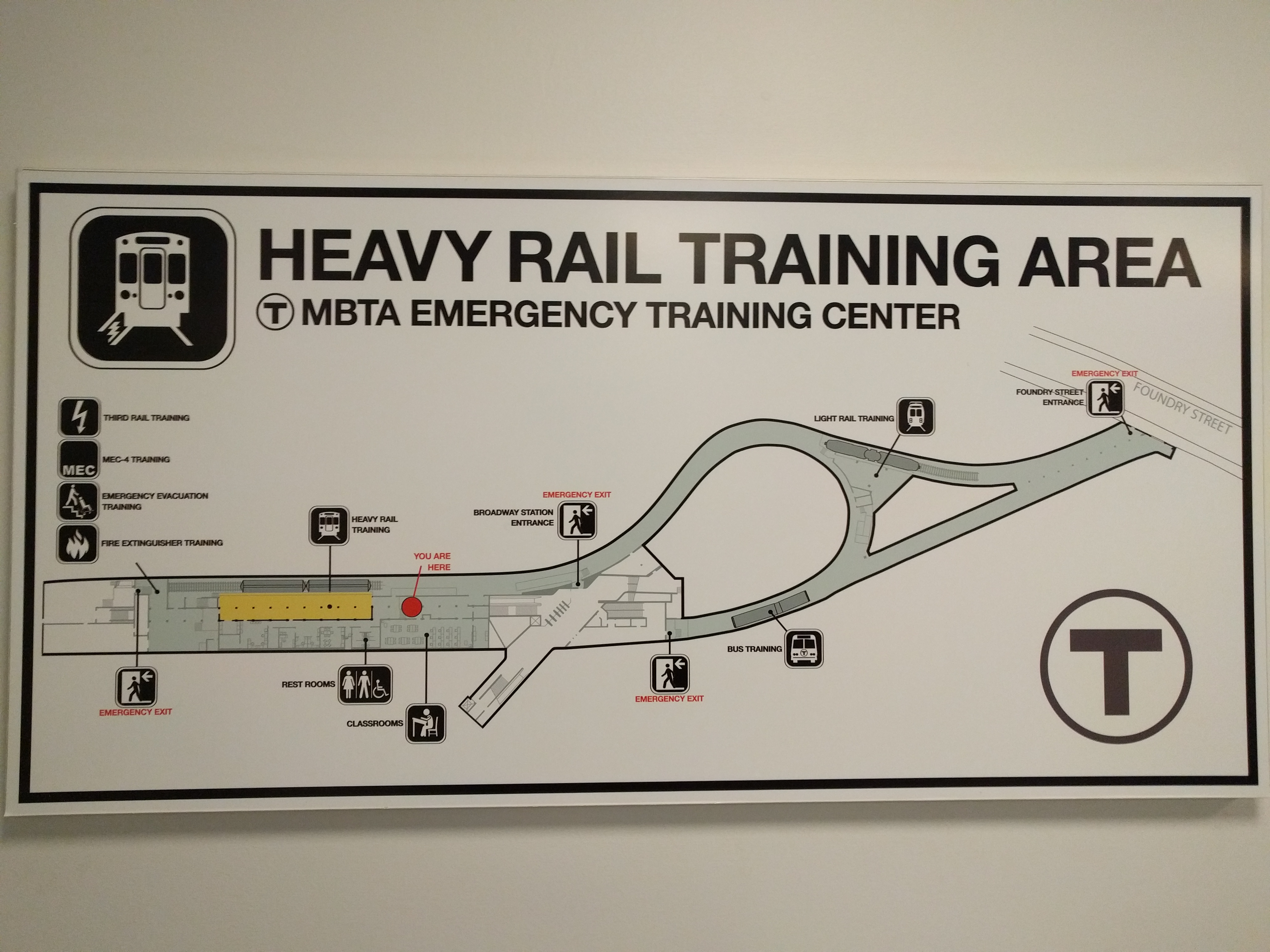 Photo of a map of the Emergency Training Center